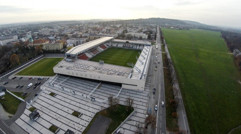 stadion Cracovii z drona